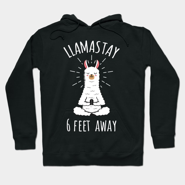 Llamastay 6 Feet Away Funny Llama Social Distancing Shirt Hoodie by Kelley Clothing